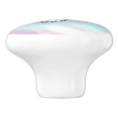 Capricorn Sign on Moeder Pearl Nacre Style Keramische Knop (Zijkant)