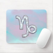 Capricorn Sign on Moeder Pearl Nacre Style Muismat (Met muis)