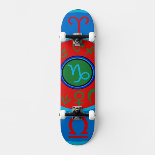 Capricorn Skateboard Zodiac Astrological Celestial (Voorkant)