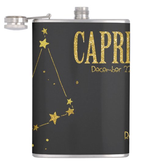 Capricorn Star Sign Heupfles (Geopend)