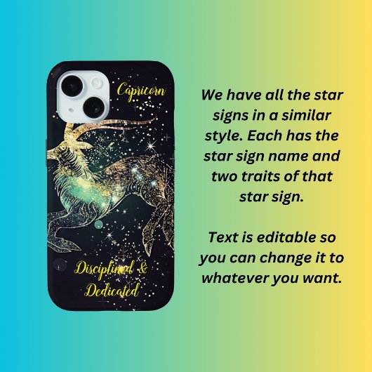 Capricorn star-teken Case-Mate iPhone case