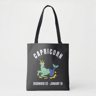 Capricorn star-teken tote bag