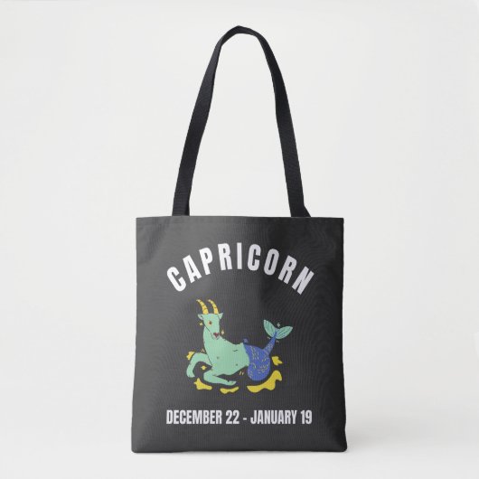 Capricorn star-teken tote bag (Voorkant)