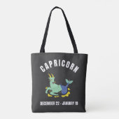 Capricorn star-teken tote bag (Achterkant)
