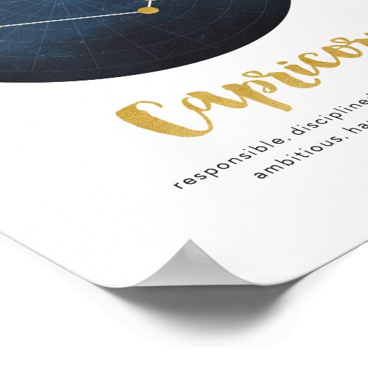 Capricorn-sterbordafdrukken Poster (Hoek)