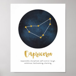 Capricorn-sterbordafdrukken Poster