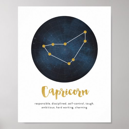 Capricorn-sterbordafdrukken Poster (Voorkant)