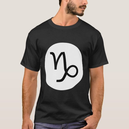Capricorn-symbool - donker T-shirt (Voorkant)
