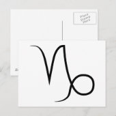 capricorn symbool griek astrologie zodiahoroscoop briefkaart (Voorkant / Achterkant)