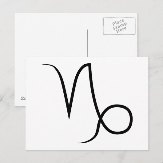 capricorn symbool griek astrologie zodiahoroscoop briefkaart (Voorkant / Achterkant)