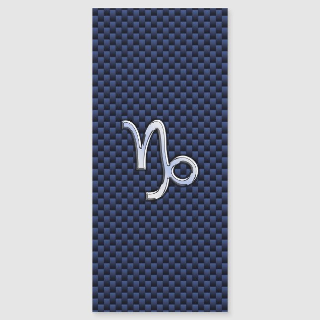 Capricorn Symbool Navy Carbon Fiber Style (Voorkant)
