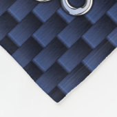 Capricorn Symbool Navy Carbon Fiber Style Fleece Deken (Hoek)