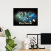 Capricorn-symbool Poster (Thuiskantoor)