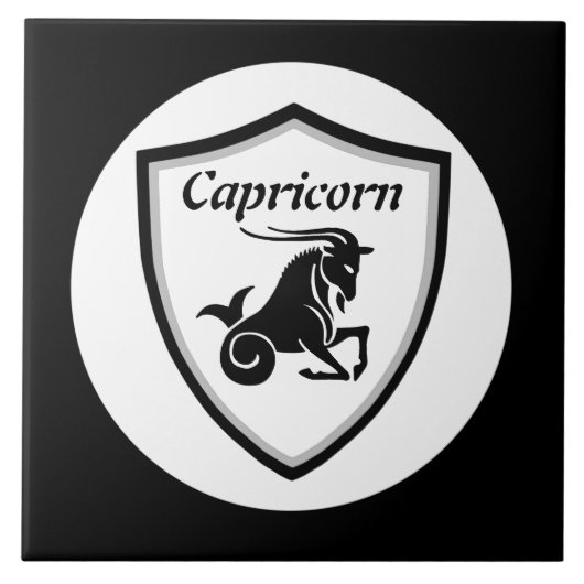 Capricorn-symbool Tegeltje (Voorkant)