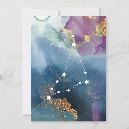 Capricorn Table Sign Celestiaire Waterverf Thema Kaart (Achterkant)