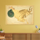 Capricorn -  teken van het Afbeelding van de diere Canvas Afdruk (Insitu (Woonkamer))