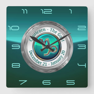 Capricorn - The Goat Zodiac Sign Vierkante Klok