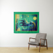 Capricorn the Sea Goat Zodiac Sign Wandkleed (In Situ (horizontaal))