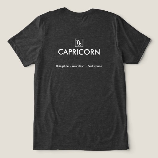 Capricorn – The Visionary Architect Tri-Blend Shirt (Design achterkant)