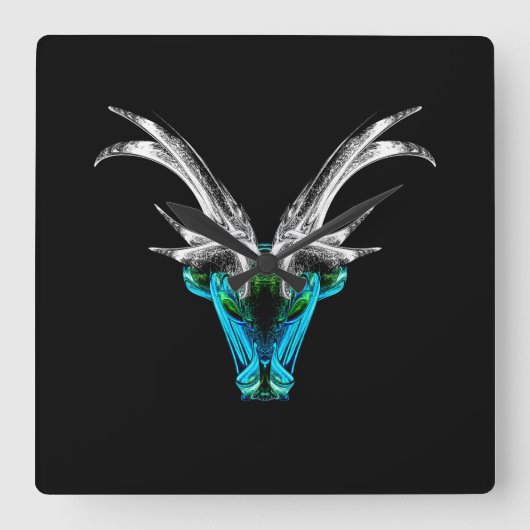 Capricorn – The Visionary Architect Vierkante Klok (Voorkant)