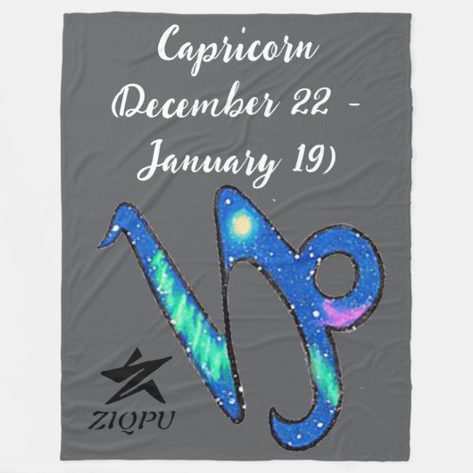 Capricorn Throw Blanket Fleece Deken (Voorkant)