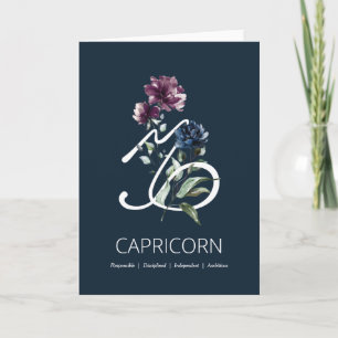 Capricorn Traits Birthday Card Kaart