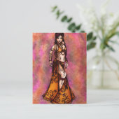Capricorn Tribal Belly Dancer Briefkaart (Staand voorkant)