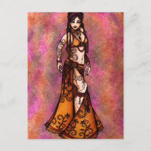 Capricorn Tribal Belly Dancer Briefkaart