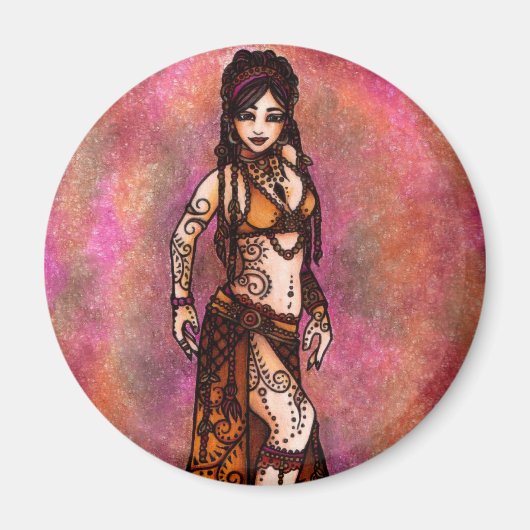 Capricorn Tribal Belly Dancer Magneet (Voorkant)