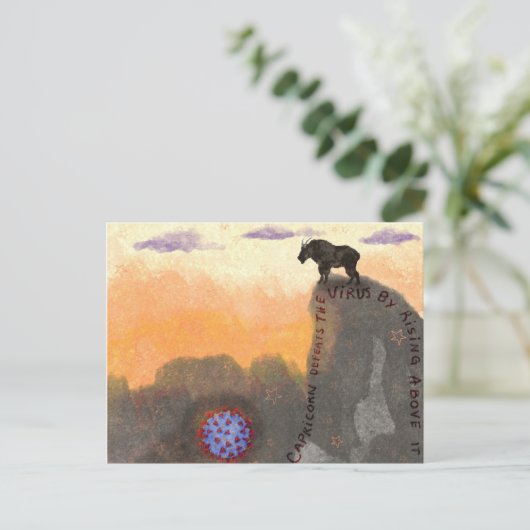 Capricorn verslaat het Briefkaart van het virus (Staand voorkant)