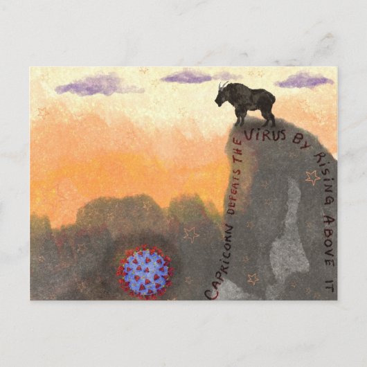 Capricorn verslaat het Briefkaart van het virus (Voorkant)