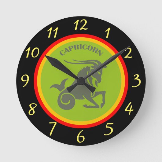 Capricorn Wall Clock Ronde Klok (Voorkant)