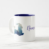 Capricorn Waterverf Art, aangepaste naam Tweekleurige Koffiemok (Voorkant links)