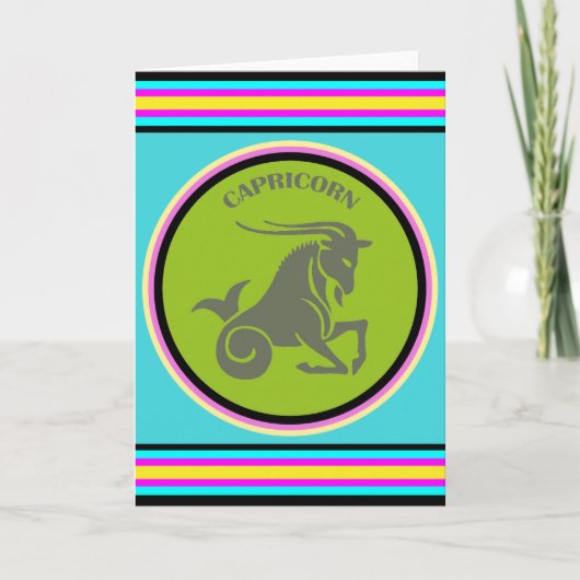 Capricorn Wenskaart Kaart (Voorkant)
