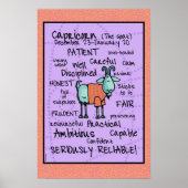 capricorn word cloud poster (Voorkant)