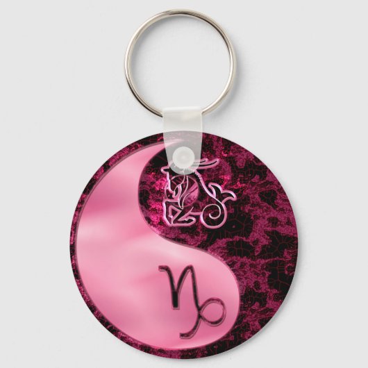 Capricorn Yin Yang Sleutelhanger (Voorkant)