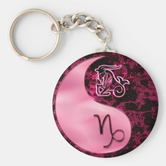 Capricorn Yin Yang Sleutelhanger (Voorkant)