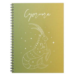 Capricorn zodiaa horoscoop sterbordgradiënt notitieboek