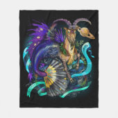 Capricorn zodiaal teken fleece deken (Voorkant)