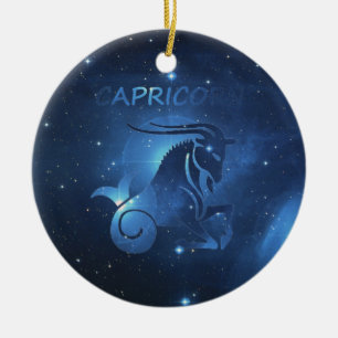 Capricorn zodiaal teken keramisch ornament