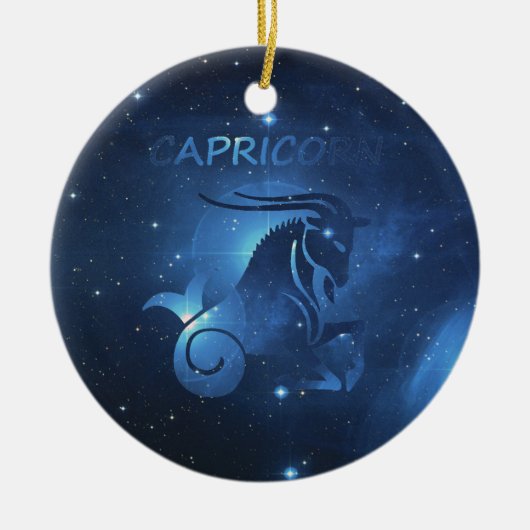 Capricorn zodiaal teken keramisch ornament (Voorkant)