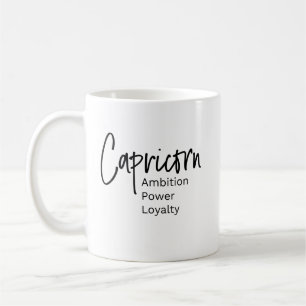 Capricorn zodiaal teken positieve kenmerken koffiemok