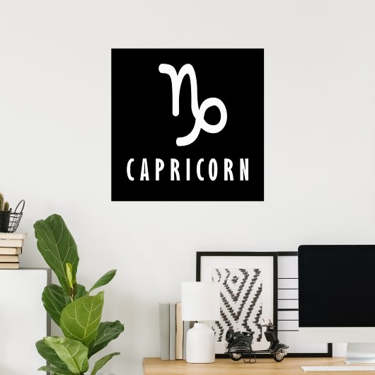 Capricorn zodiaal teken poster (Thuiskantoor)