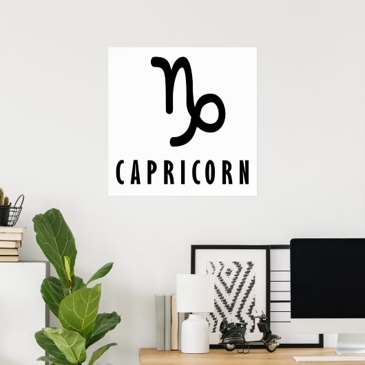 Capricorn zodiaal teken poster (Thuiskantoor)