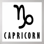 Capricorn zodiaal teken poster (Voorkant)