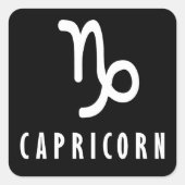 Capricorn zodiaal teken vierkante sticker (Voorkant)