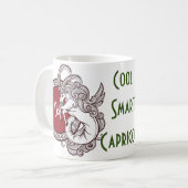 Capricorn zodiab bord gepersonaliseerd koffiemok (Voorkant links)