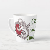 Capricorn zodiab bord gepersonaliseerde koffie-mok latte mok (Linkerhoek)