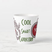 Capricorn zodiab bord gepersonaliseerde koffie-mok latte mok (Voorkant)