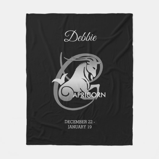 Capricorn - Zodiab Fleece Deken (Voorkant)